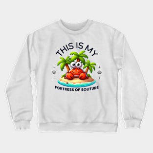 Happy Crab on Deserted Island Crewneck Sweatshirt